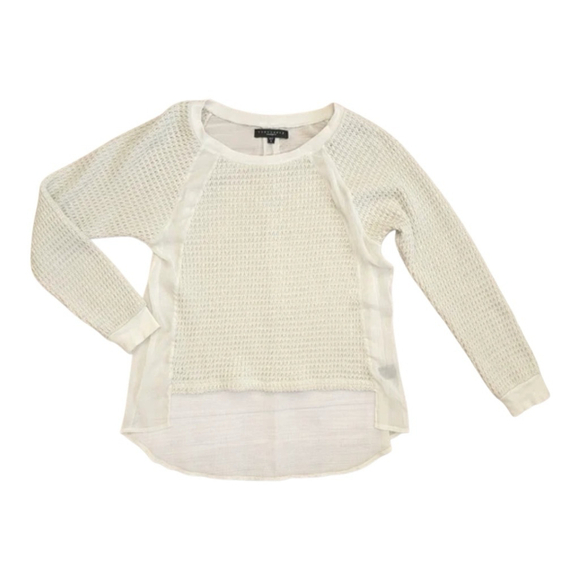 EUC Women's Sanctuary HI-low Sweater Tunic Top Size M White Cream - Picture 1 of 8